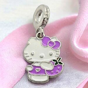 Hello Kitty Bracelet Charms Purple Dangle Sanrio Cat Bow Unicorn Girly Kawaii